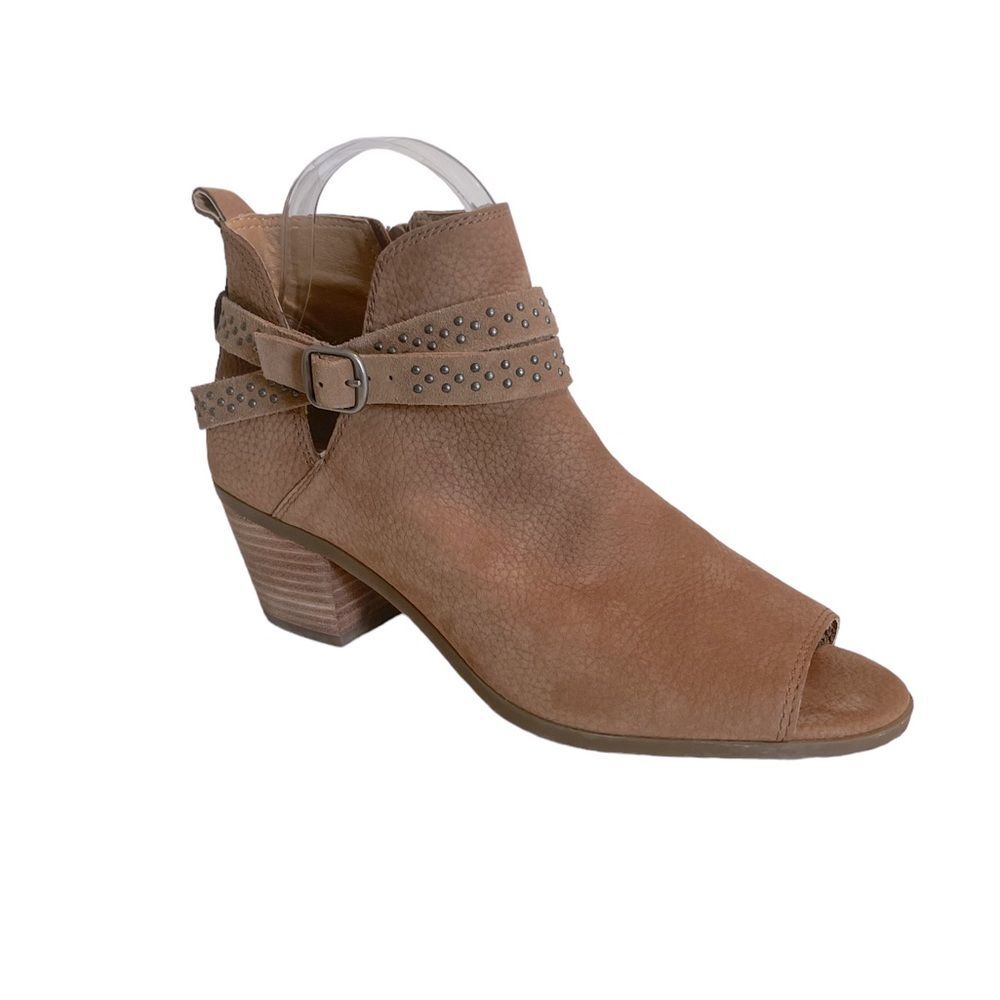 Lucky Brand Braxley‎ Leather Ankle Heel Boots, Size 7.5M